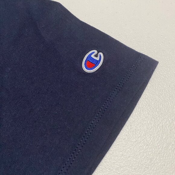 Champion T-Shirt Men's Size Medium Navy Blue Graphic Print New Logo Athleticwear - Picture 7 of 8